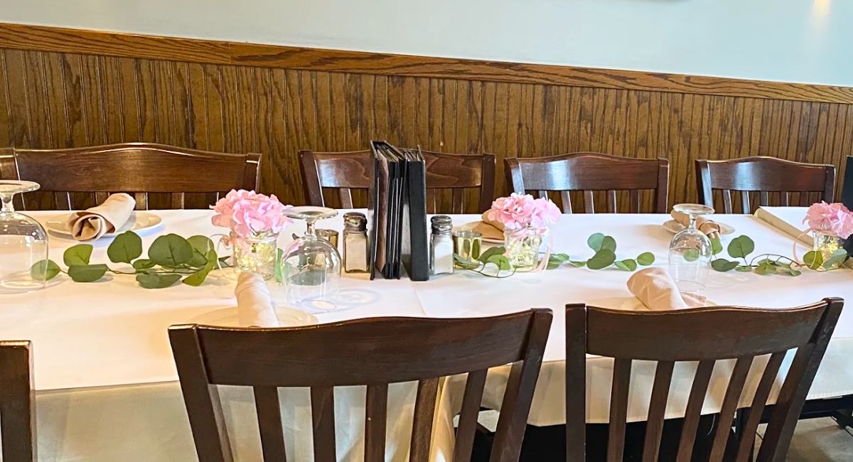 dining table at La Familia Restaurant in Taunton, Massachusetts