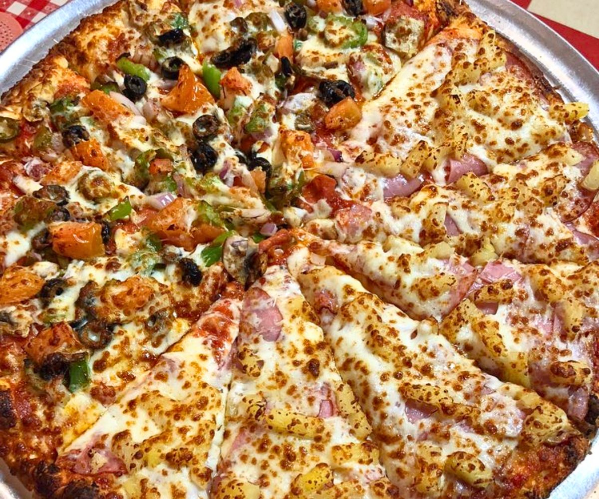 half and half pizza at 5 Star Pizza in Ontario, CA