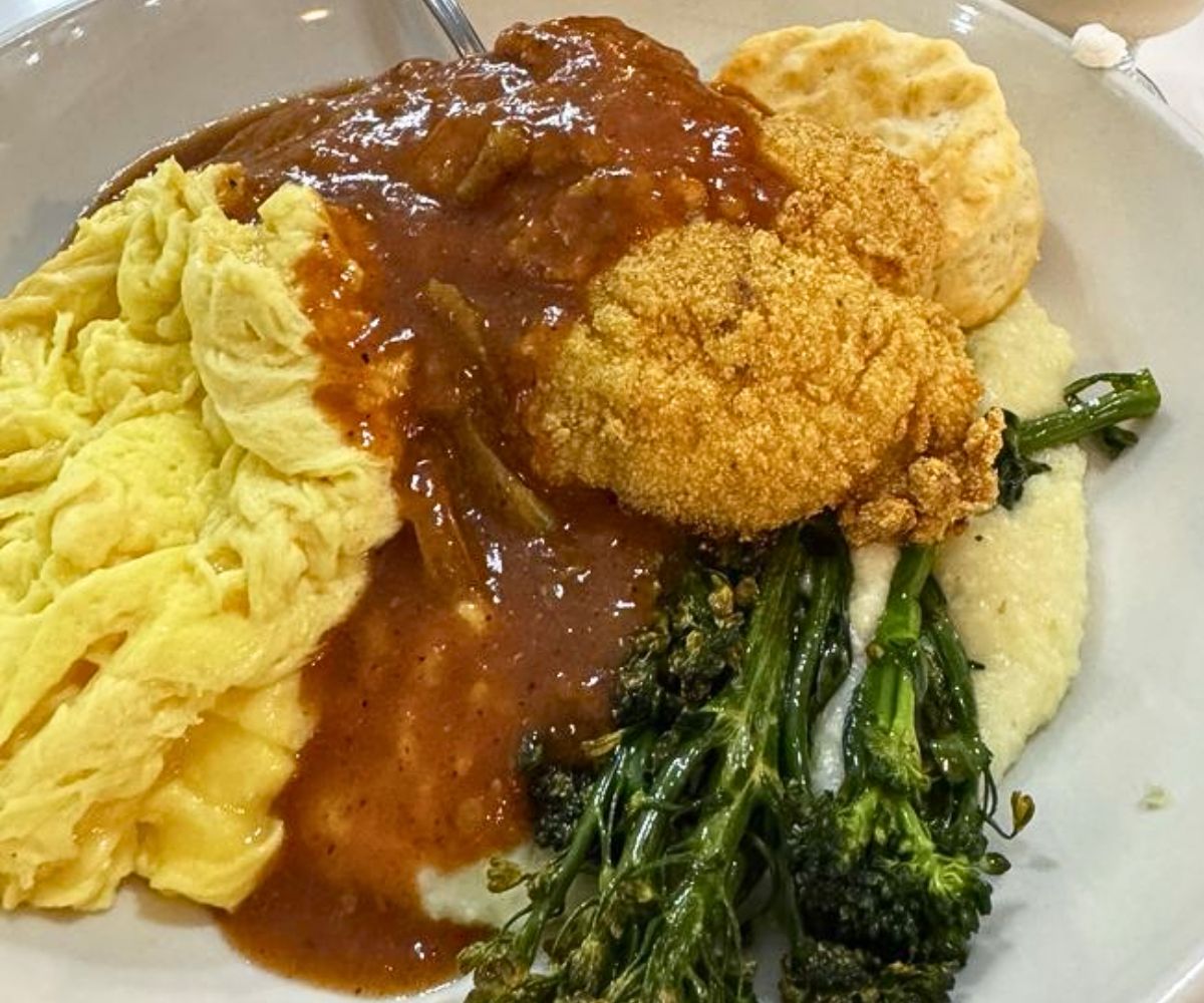 Catfish and Grits at French Toast Bistro in Plymouth, Michigan