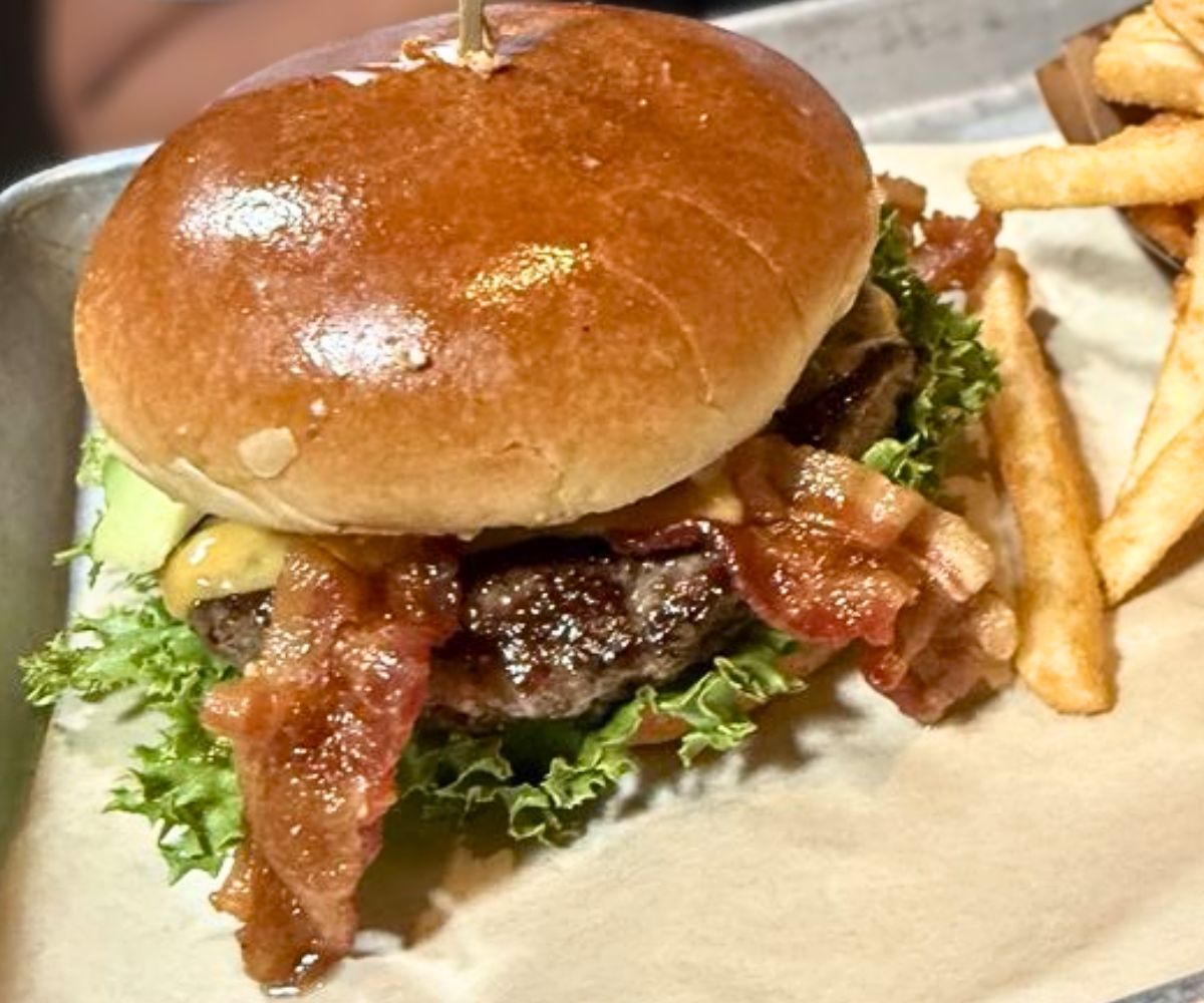 Bacon Western Burger at Lucky Luke Brewpub in Lancaster, California