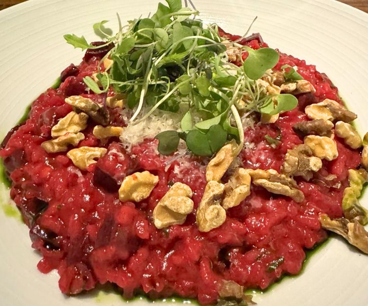 Beet Risotto at Red Eye Brewing Company in Wausau, Wisconsin
