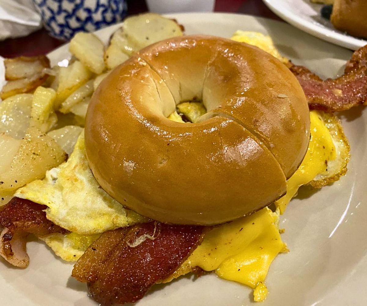 Bagel Breakfast Sandwich at Marketside Restaurant in Niagara Falls, NY