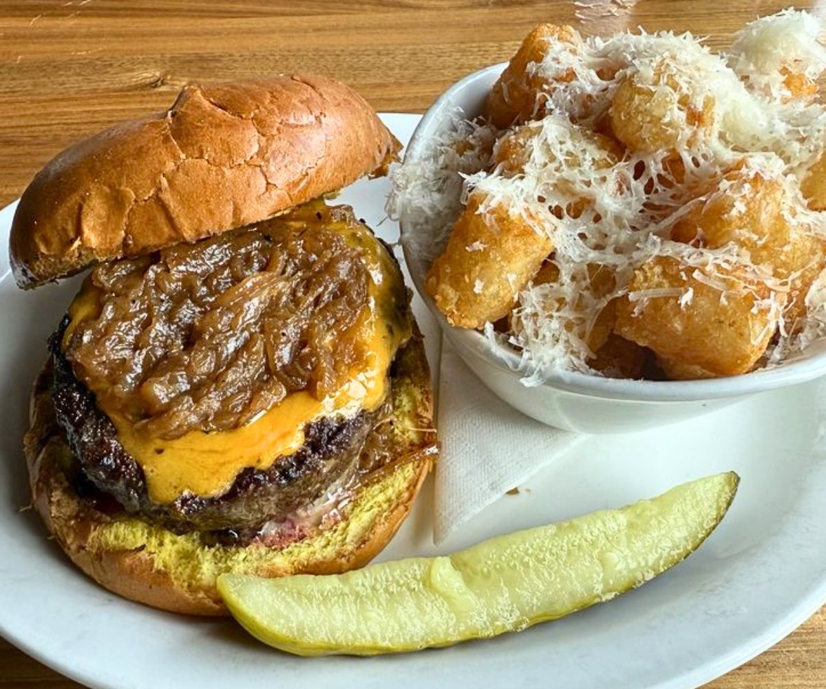 Wisconsin Burger at Red Eye Brewing Company in Wausau, WI