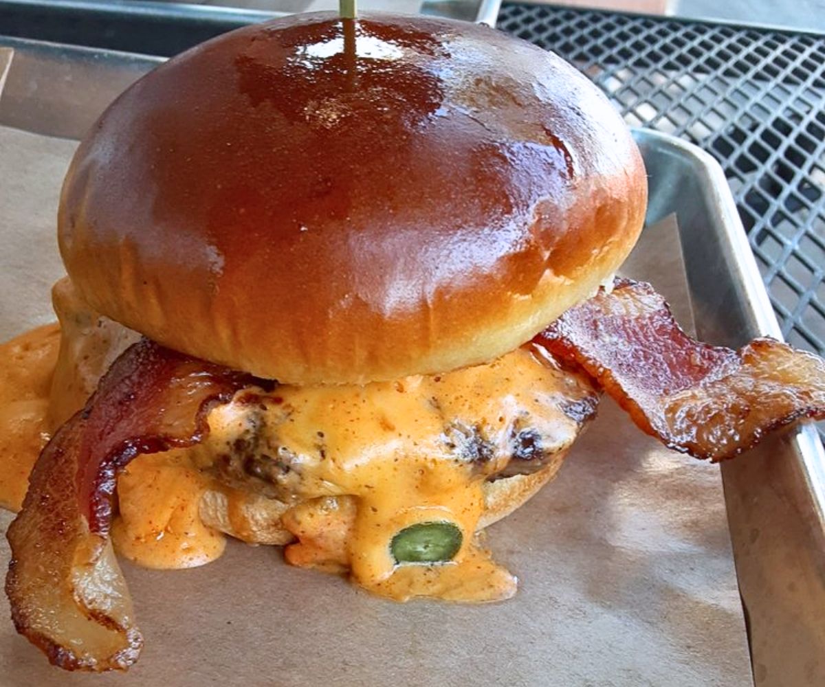 Pub House Burger at Lucky Luke Brewpub in Lancaster, CA