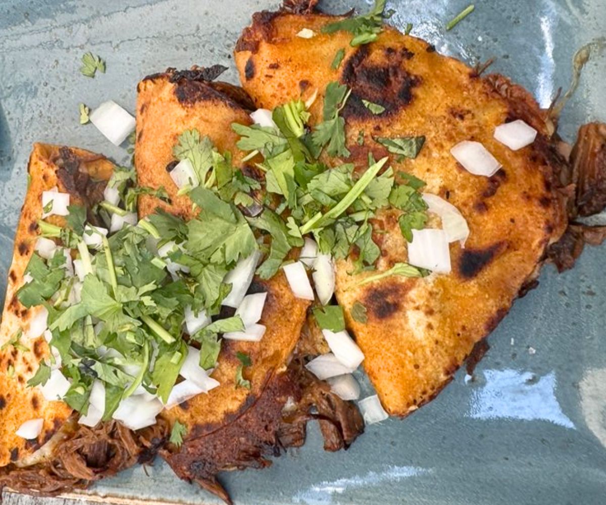 Quesabirria Tacos at Meat & Cheese in Aspen, Colorado