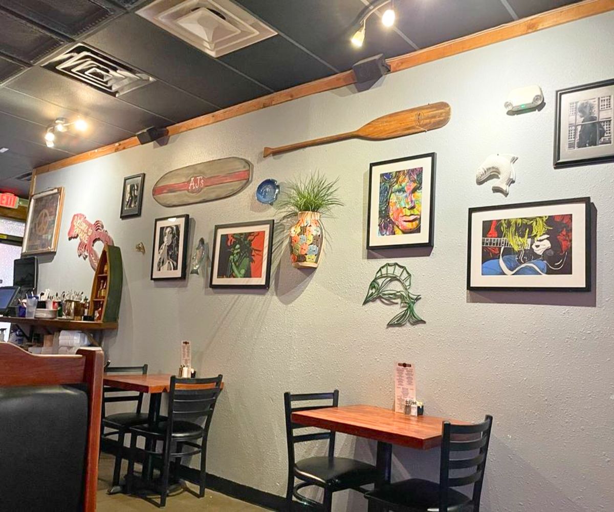 interior of AJ's Oyster House in Fort Smith, Arkansas