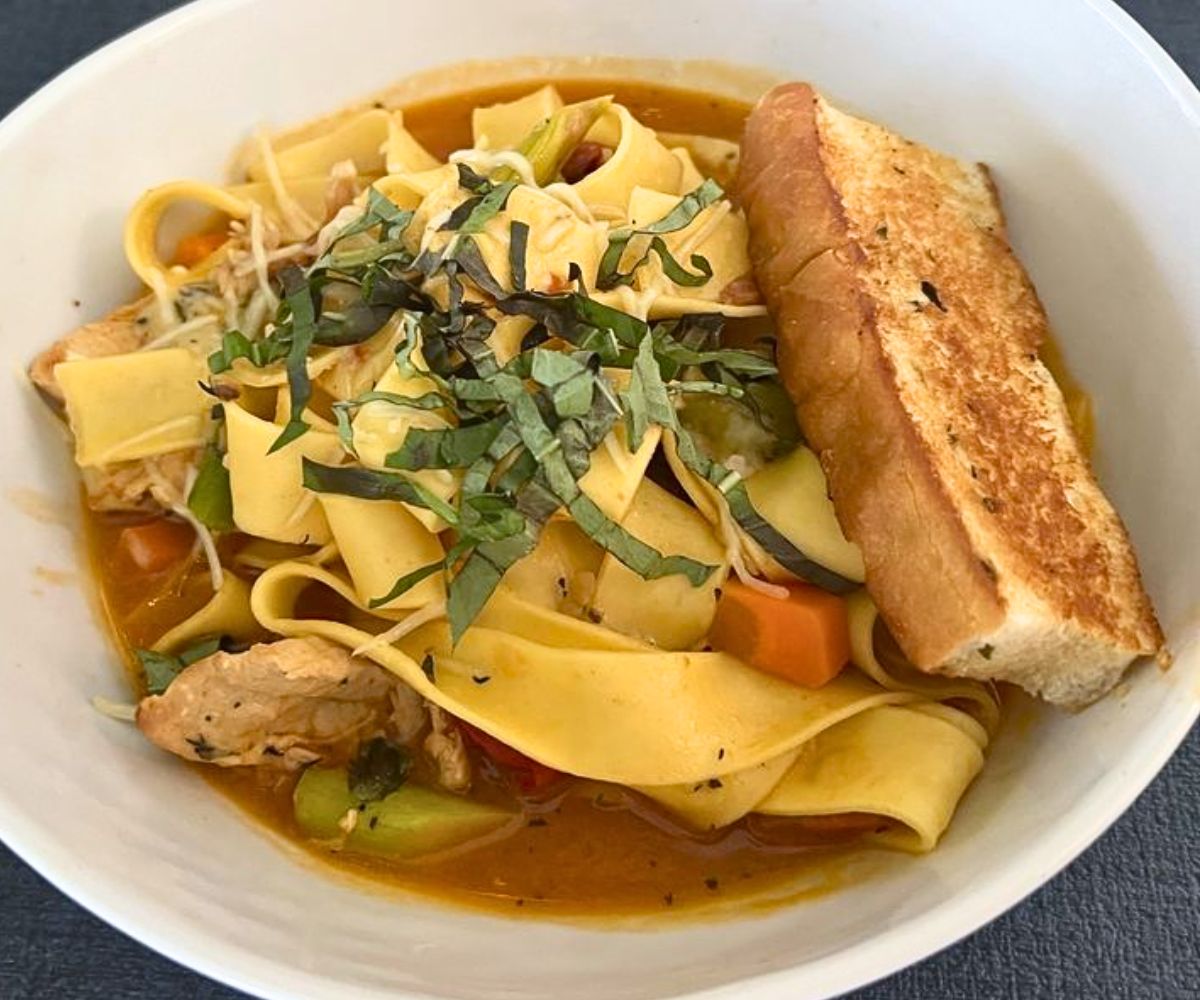 Pappardelle pasta at Sonoma Bistro in Rutherford, New Jersey