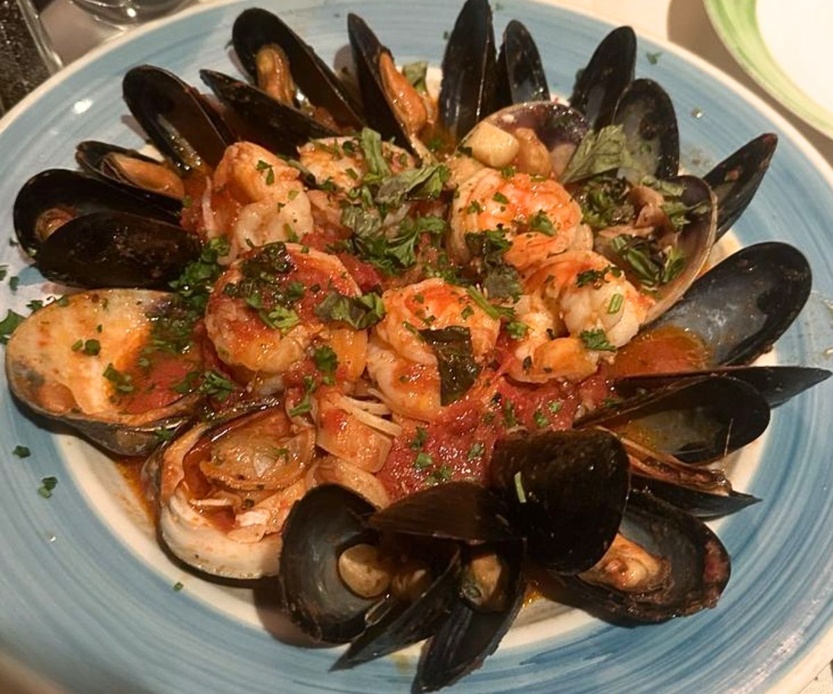 Gamberi al Pomodoro a Basililo at I Gemelli Ristorante in South Hackensack, NJ