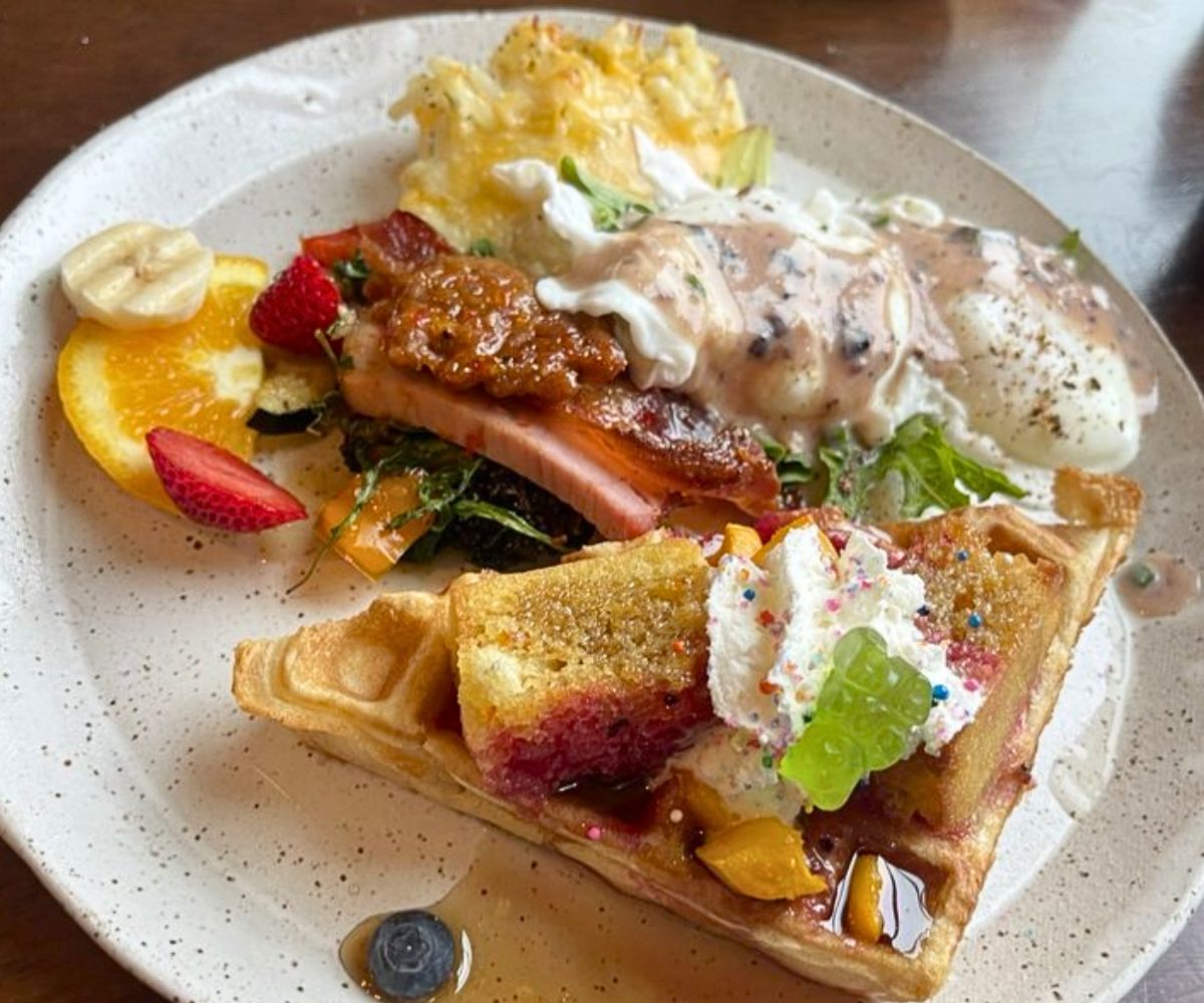 Choice Menu Breakfast Plate at Faye's Cafe in Livingston, Montana