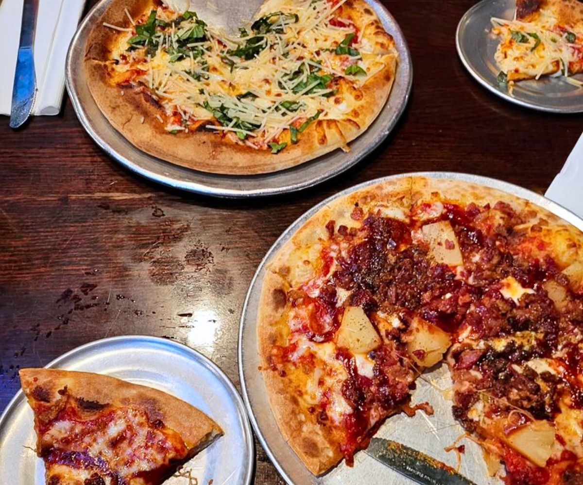 pizzas at Pub Dog in Columbia, Maryland
