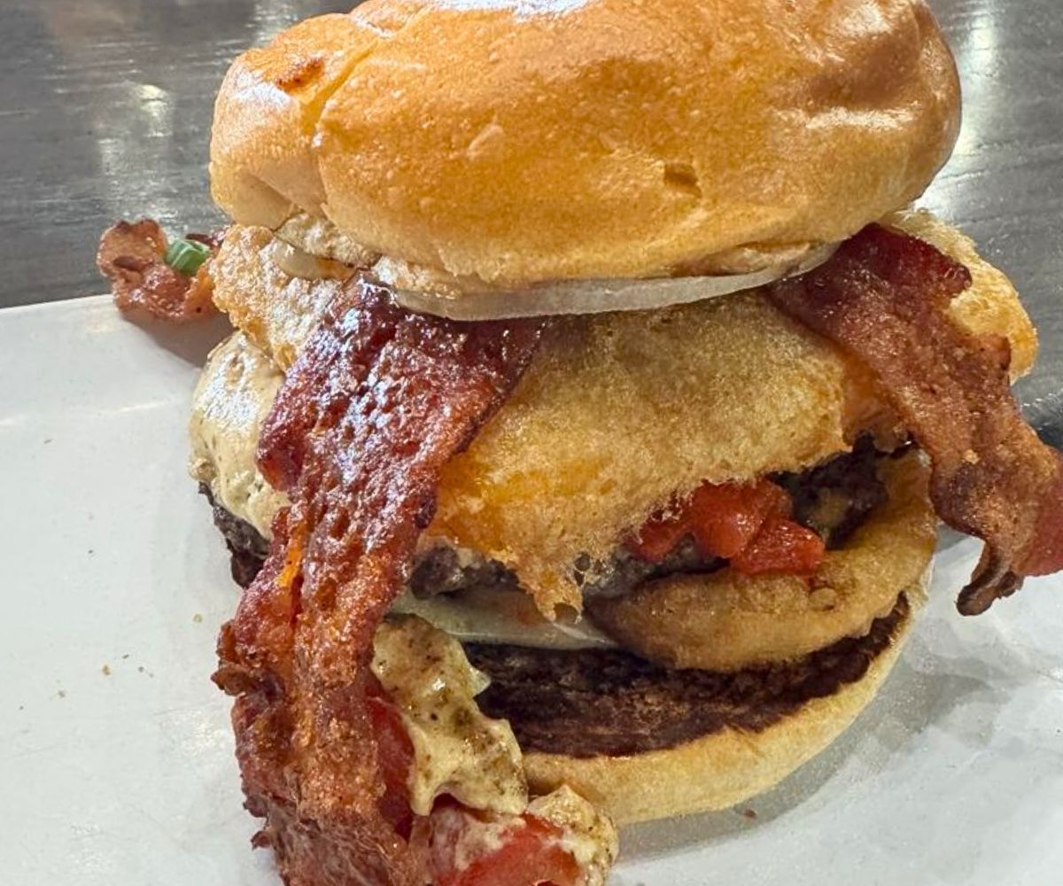 custom burger at Crave Real Burgers in Castle Rock, CO