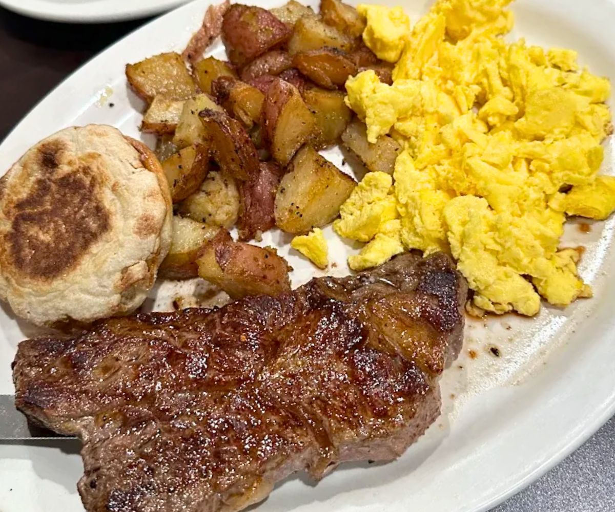 Steak and Eggs at Kristof's Kafe in Davie, FL