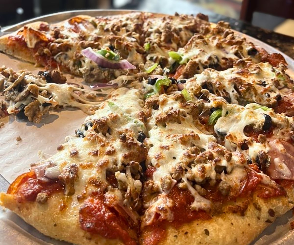 pizza at Dan's Pizza in Webster, TX