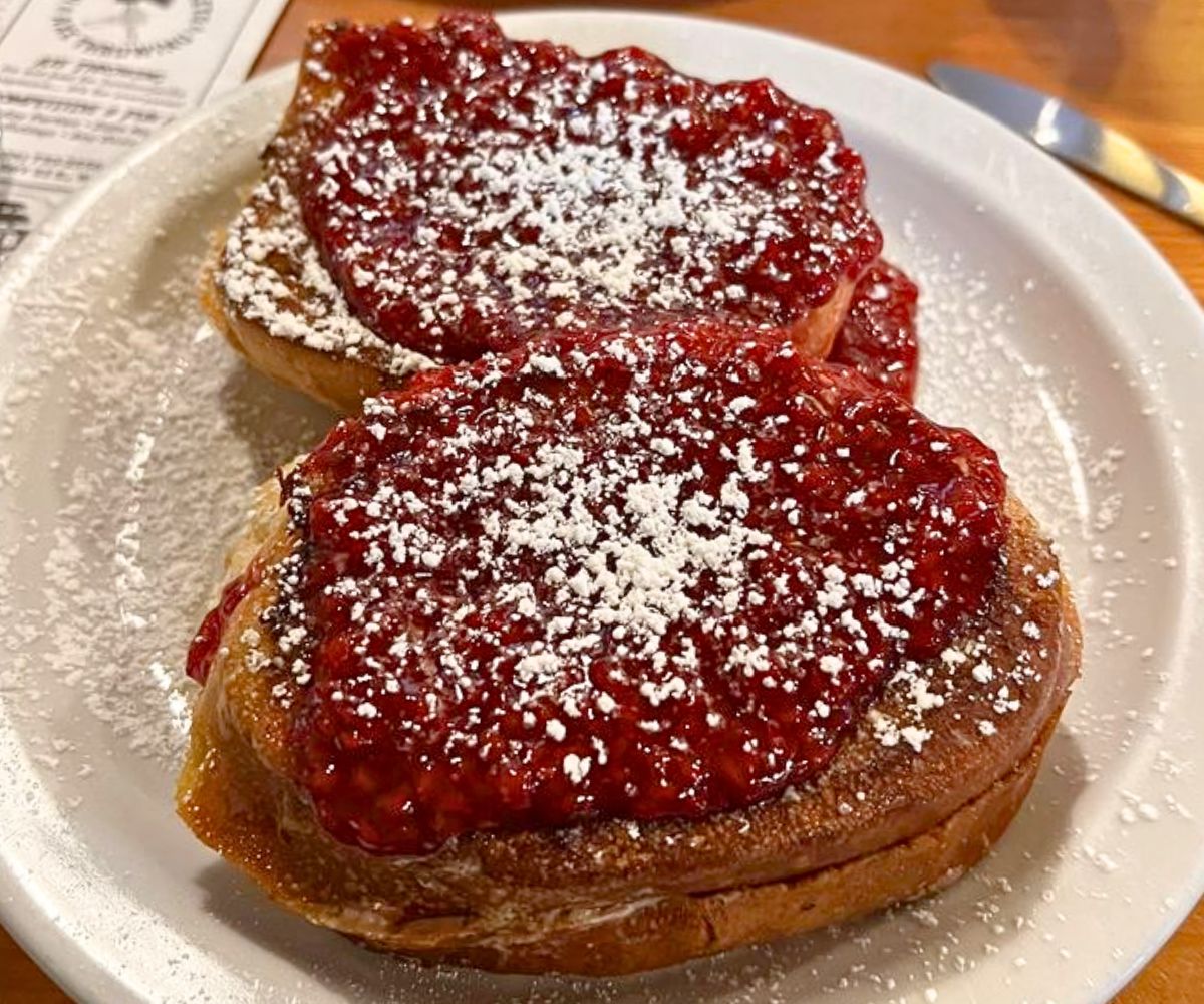 Lemon Stuffed French Toast at Loula's Cafe in Whitefish, Montana