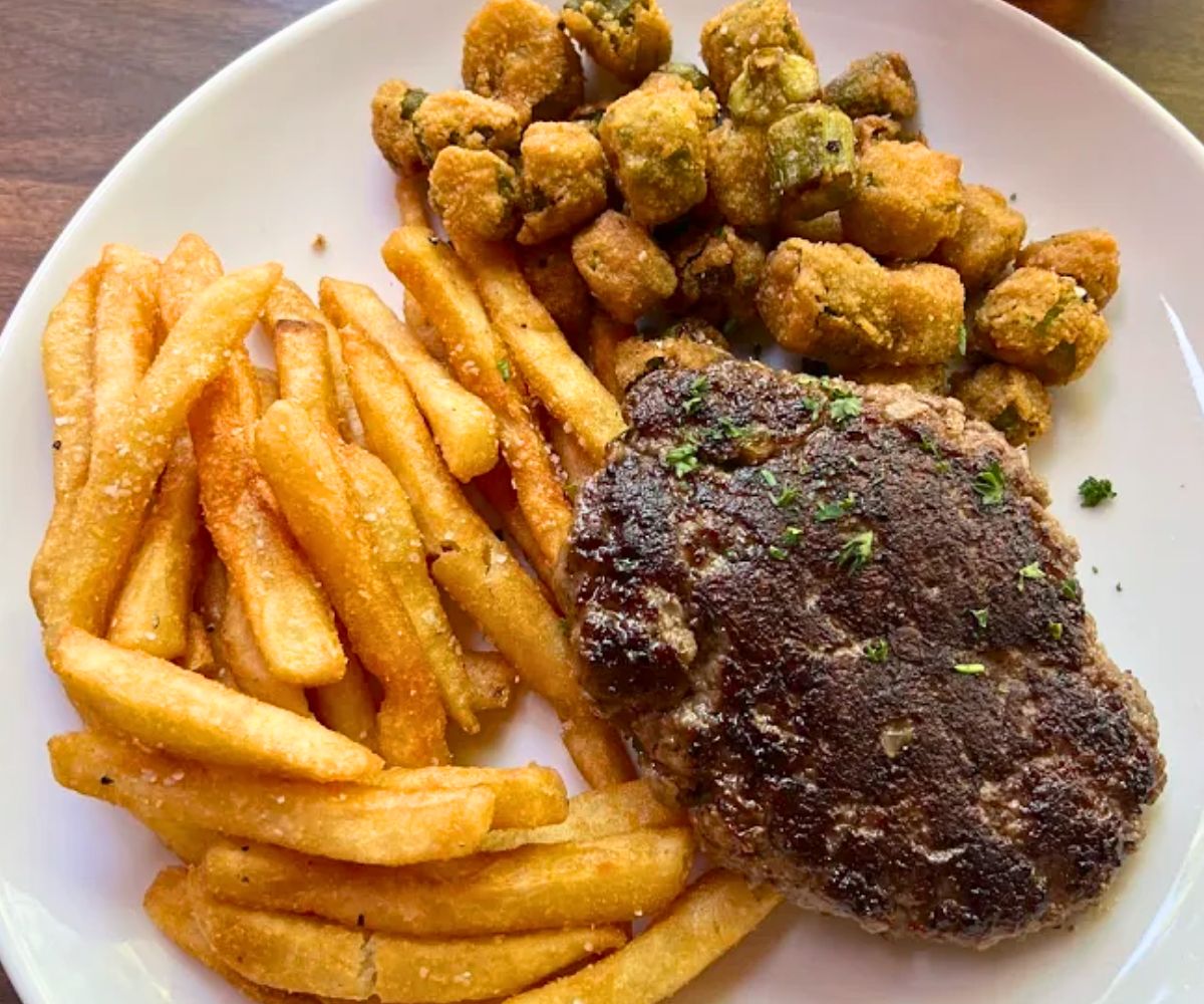 Hamburger Steak at The Loft in Columbus, GA