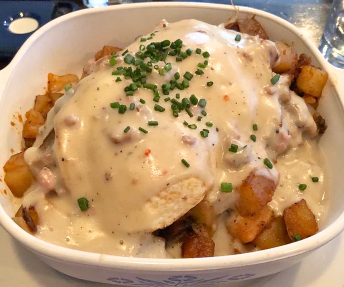 Potato and Sausage Hash at Local Feed in Georgetown, Kentucky