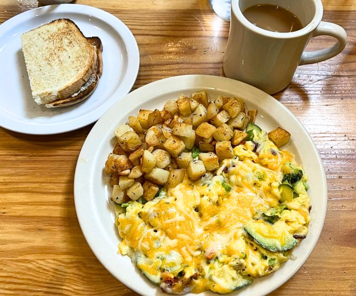 Yuppie Scramble at Loula's Cafe in Whitefish, Montana