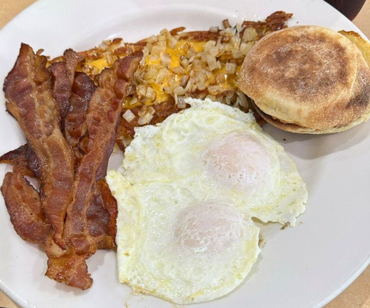 Longhorn Breakfast at Cocky Rooster Cafe in Deltona, Florida