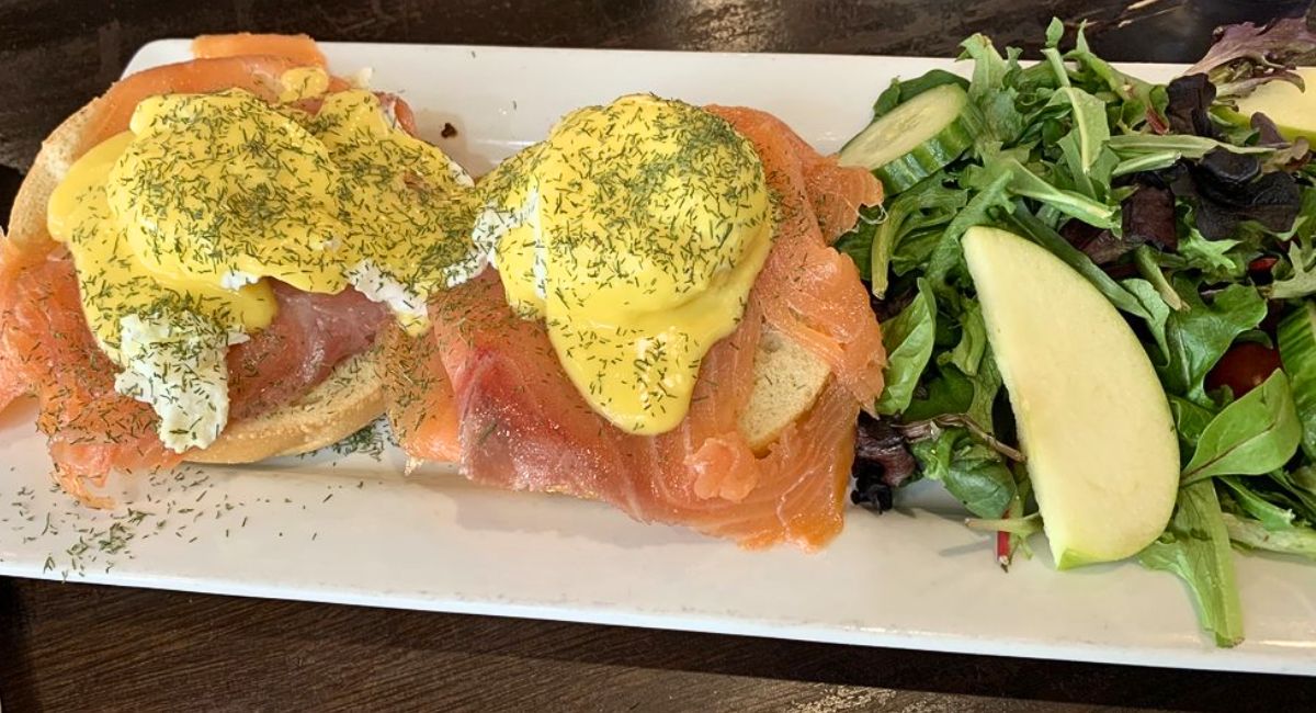 Smoky Lox Eggs Benedict at The Hen House of Wheaton in Wheaton, Illinois