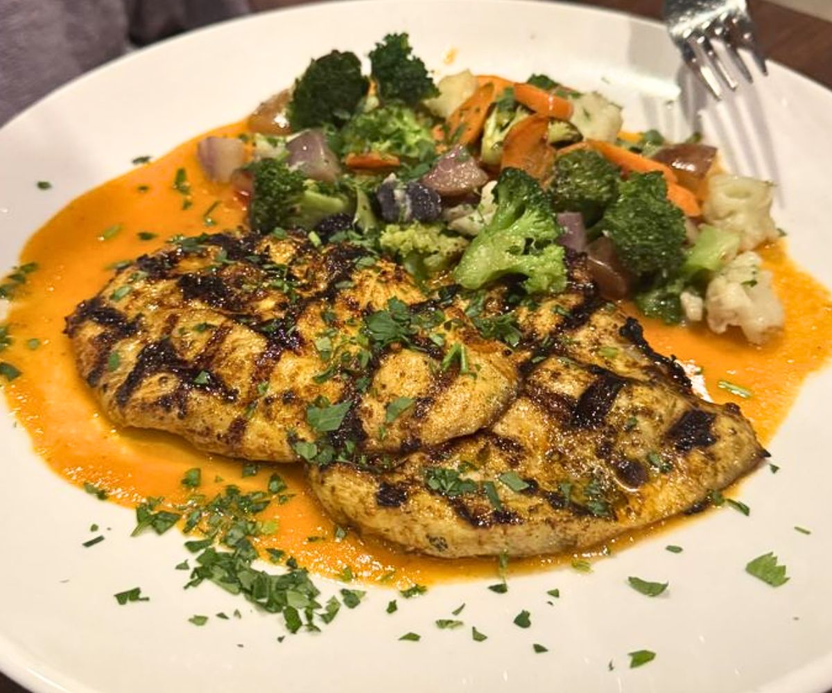 Achiote Chicken at Cahill Bistro in Edina, Minnesota