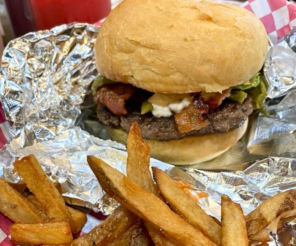 Fire Roasted Jalapeno Burger at Buns in Chapel Hill, NC