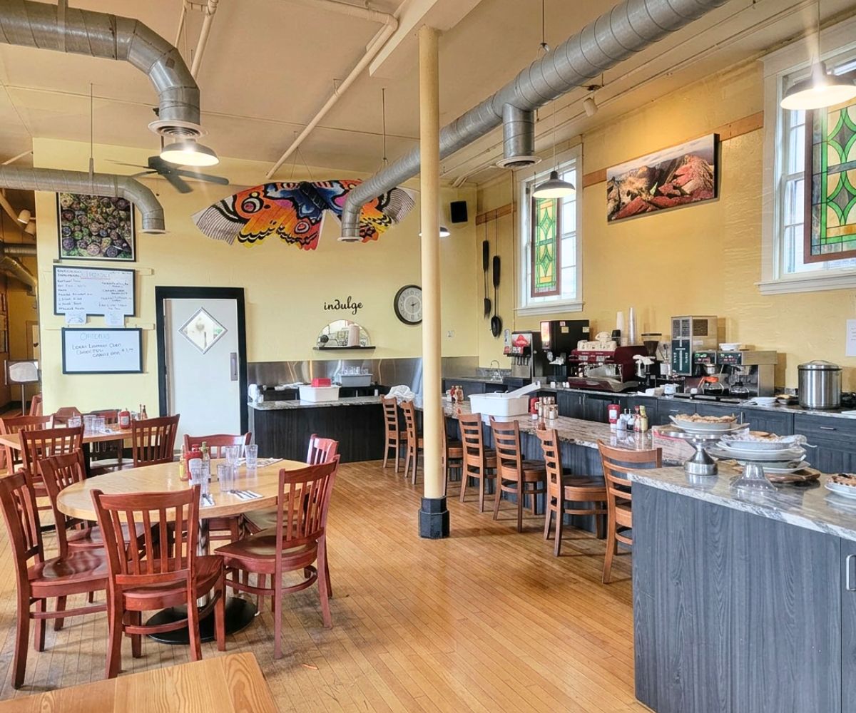 interior of Loula's Cafe in Whitefish, MT
