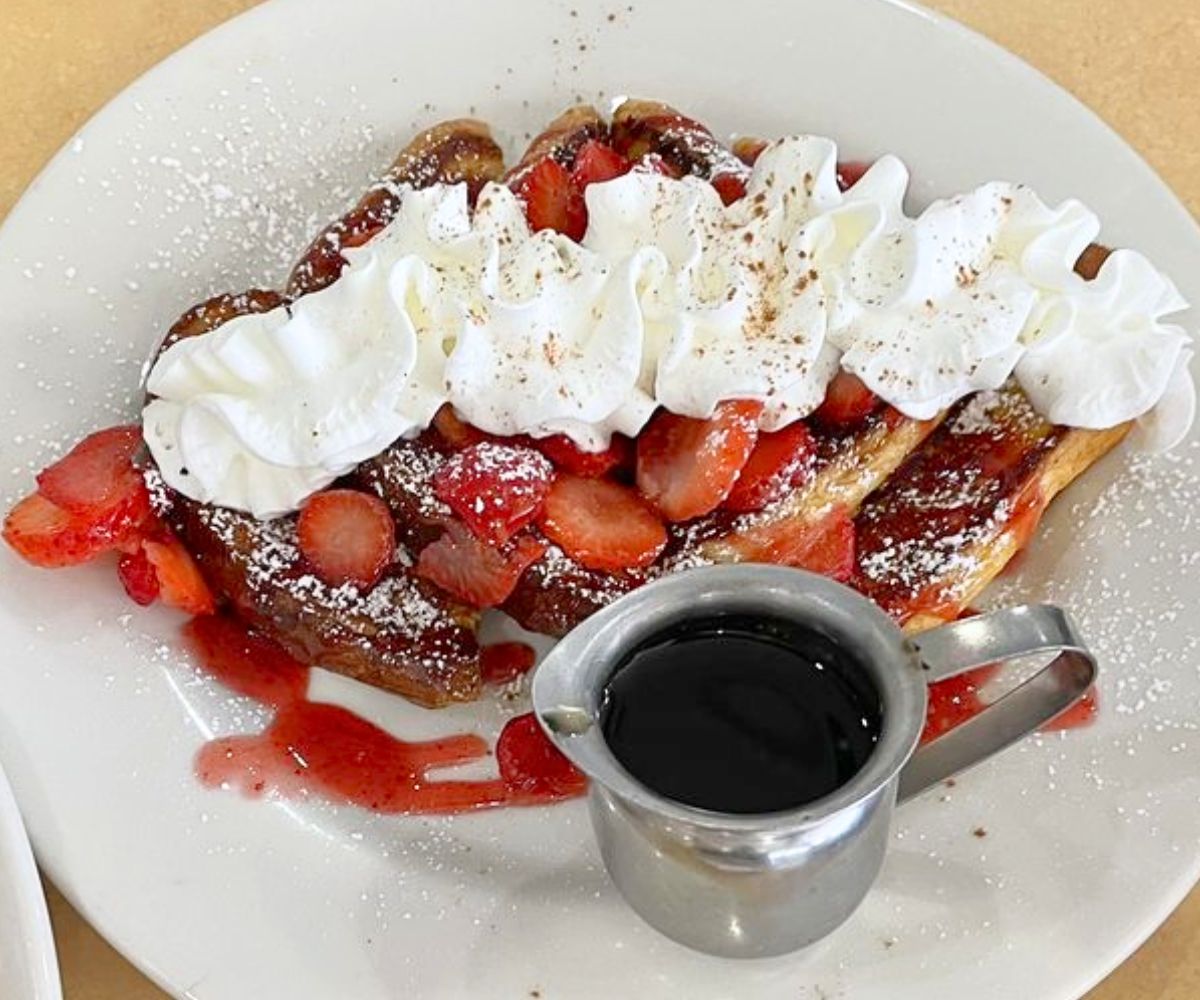 Strawberry French Toast at Cocky Rooster Cafe in Deltona, FL