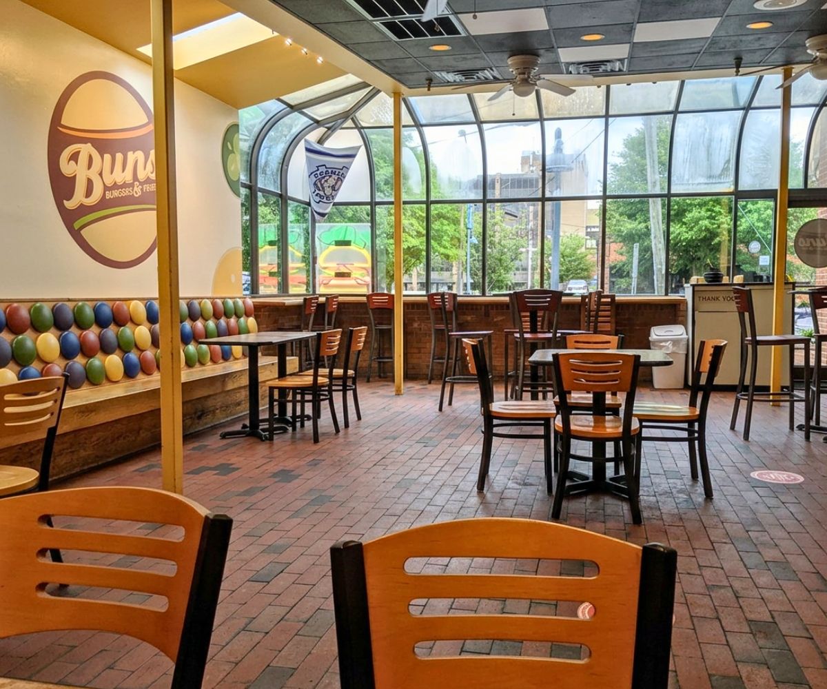 interior of Buns in Chapel Hill, North Carolina