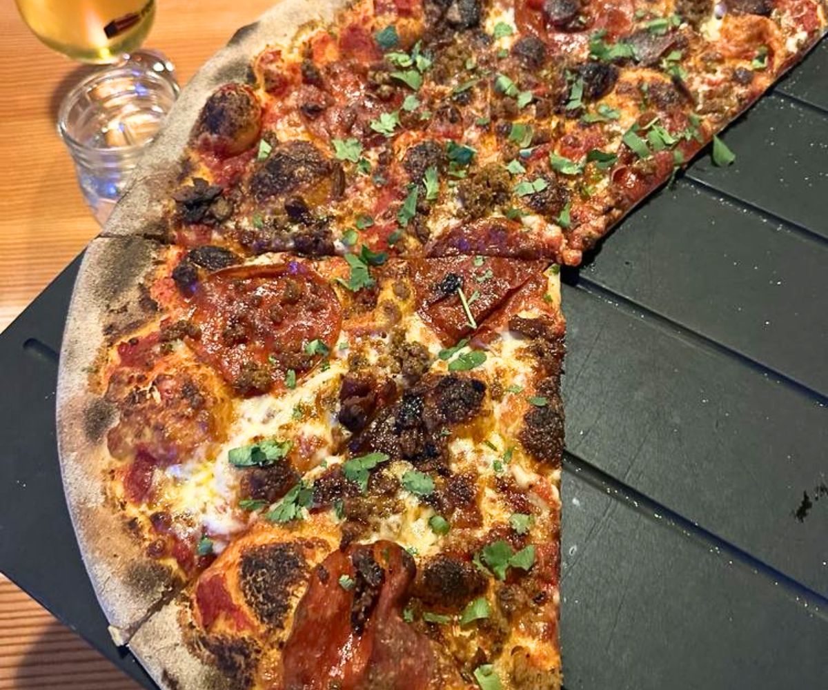 Carnivore Pizza at Fort George Brewery + Public House in Astoria, Oregon