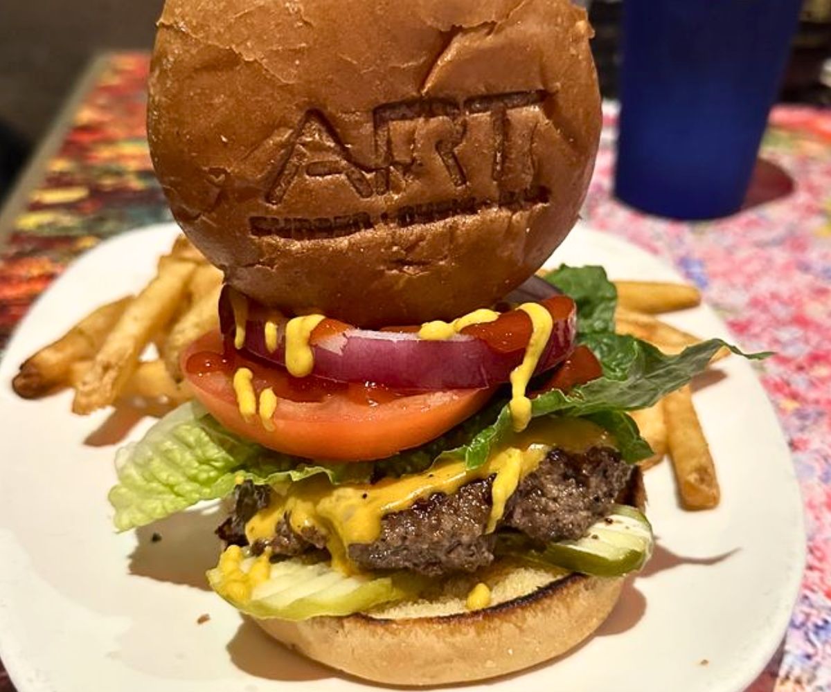 Rockefeller Burger at RT Burger Sushi Bar in Myrtle Beach, South Carolina