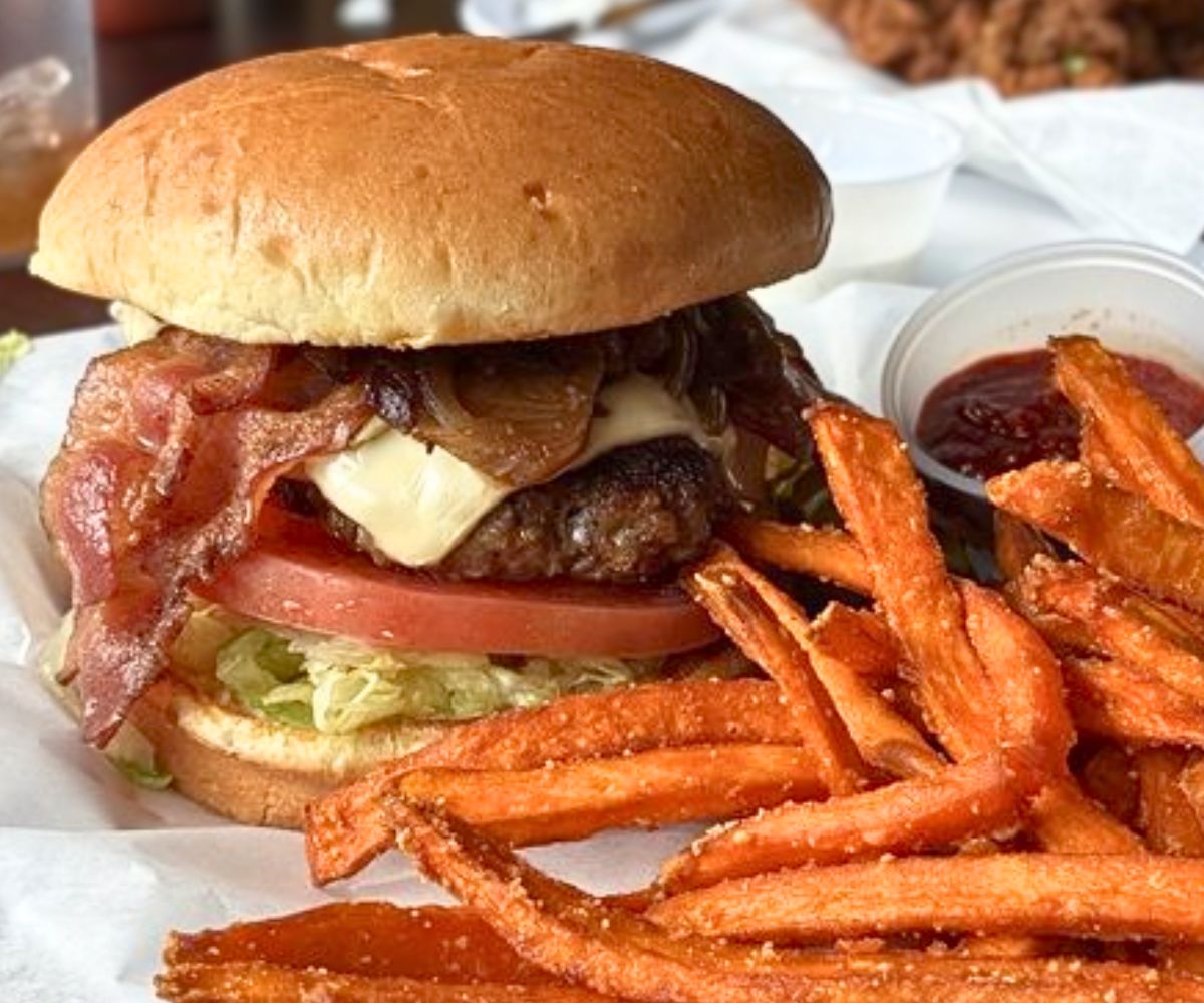 New Mexico Soul Burger at Nexus Brewery and Restaurant in Albuquerque, NM