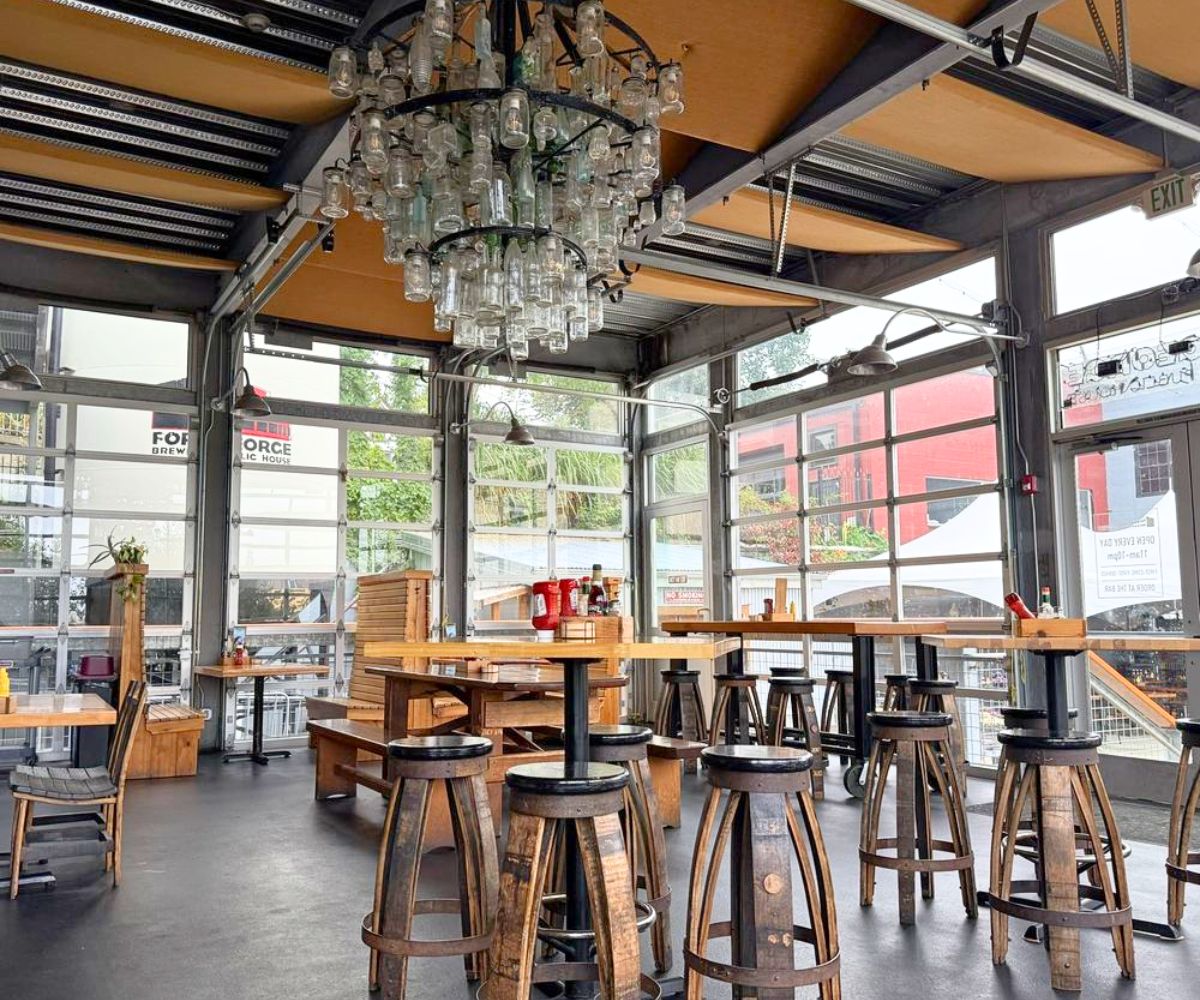 interior of Fort George Brewery + Public House in Astoria, OR