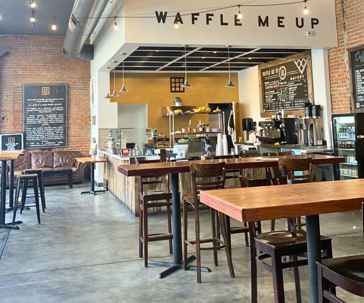 interior of Waffle Me Up in Boise, ID