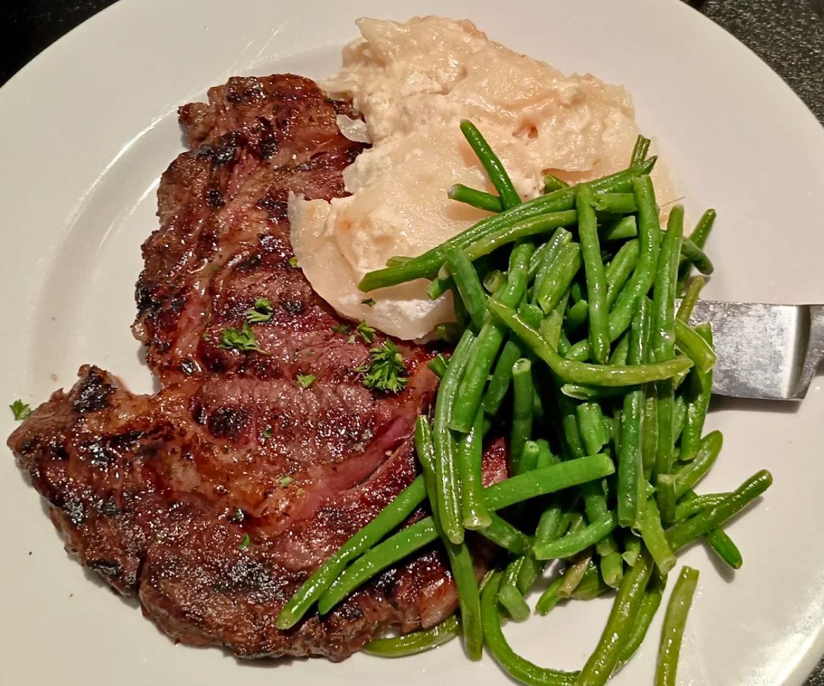 Steak at Corkscrew Saloon in Medina, OH