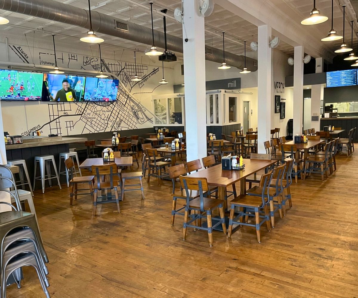 interior of Ocmulgee Brewpub in Macon, GA