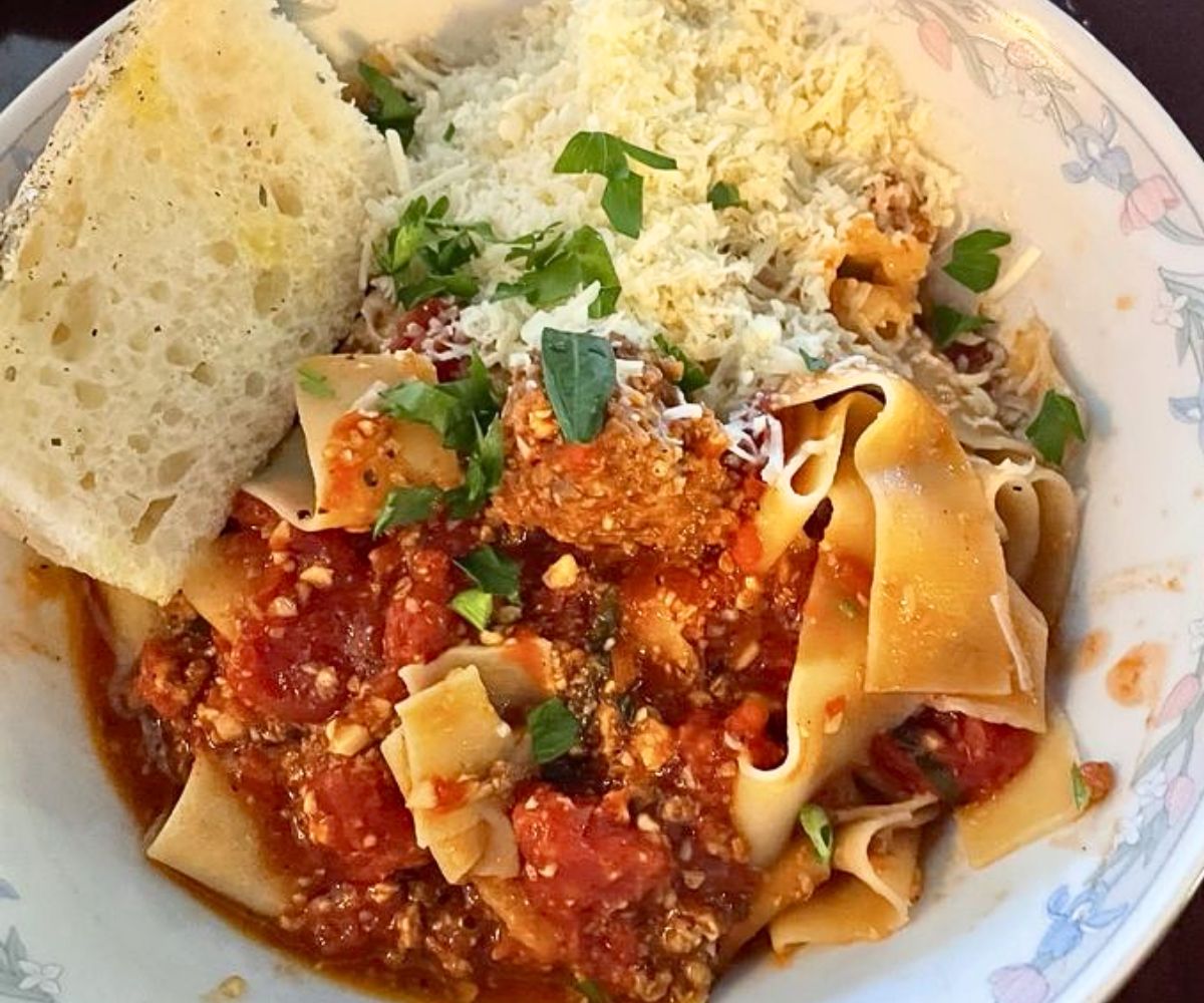 Pappardelle Bolognese at Italianesque in Nampa, Idaho
