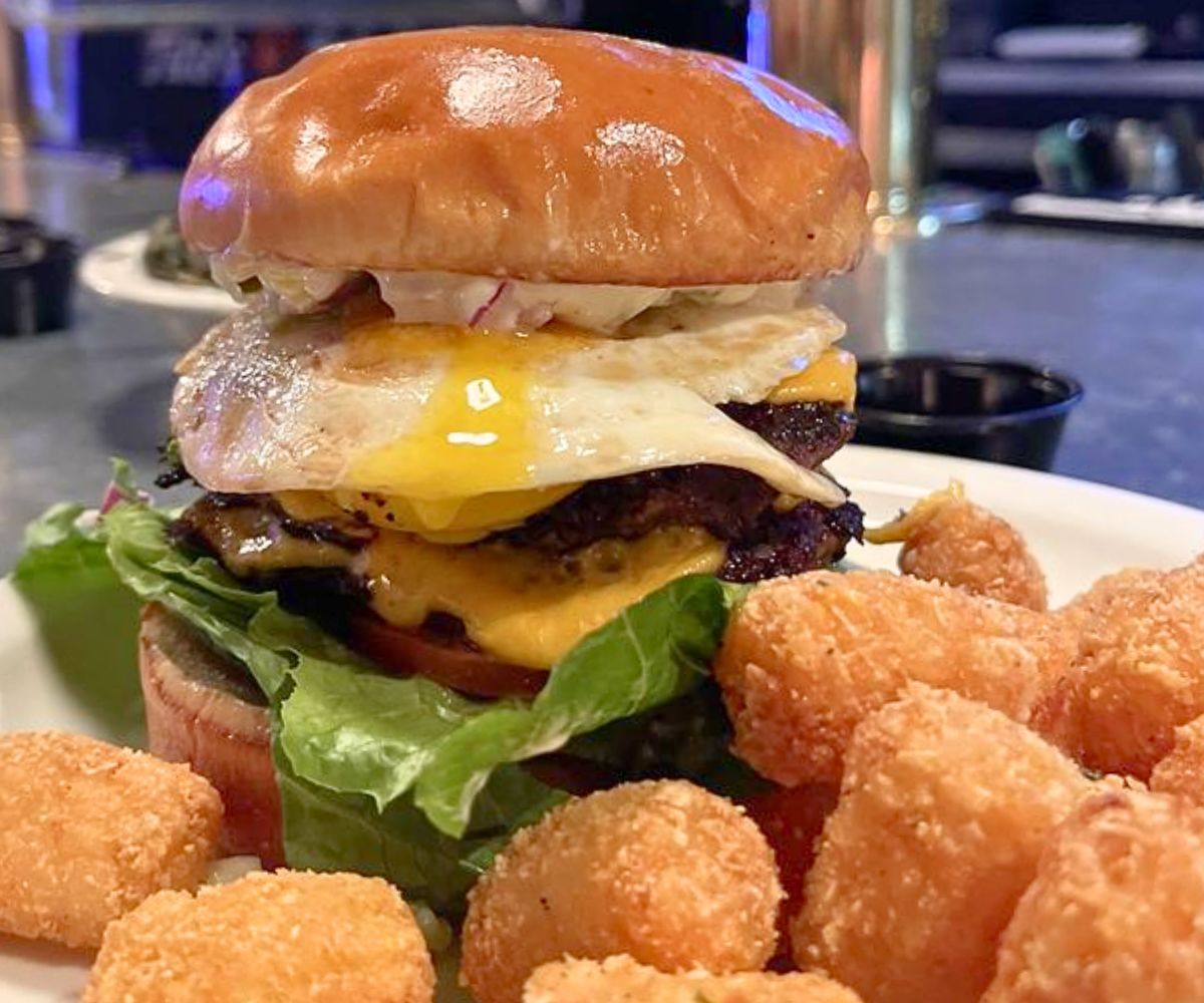 burger at New State Burgers & Spirits in Oklahoma City, OK
