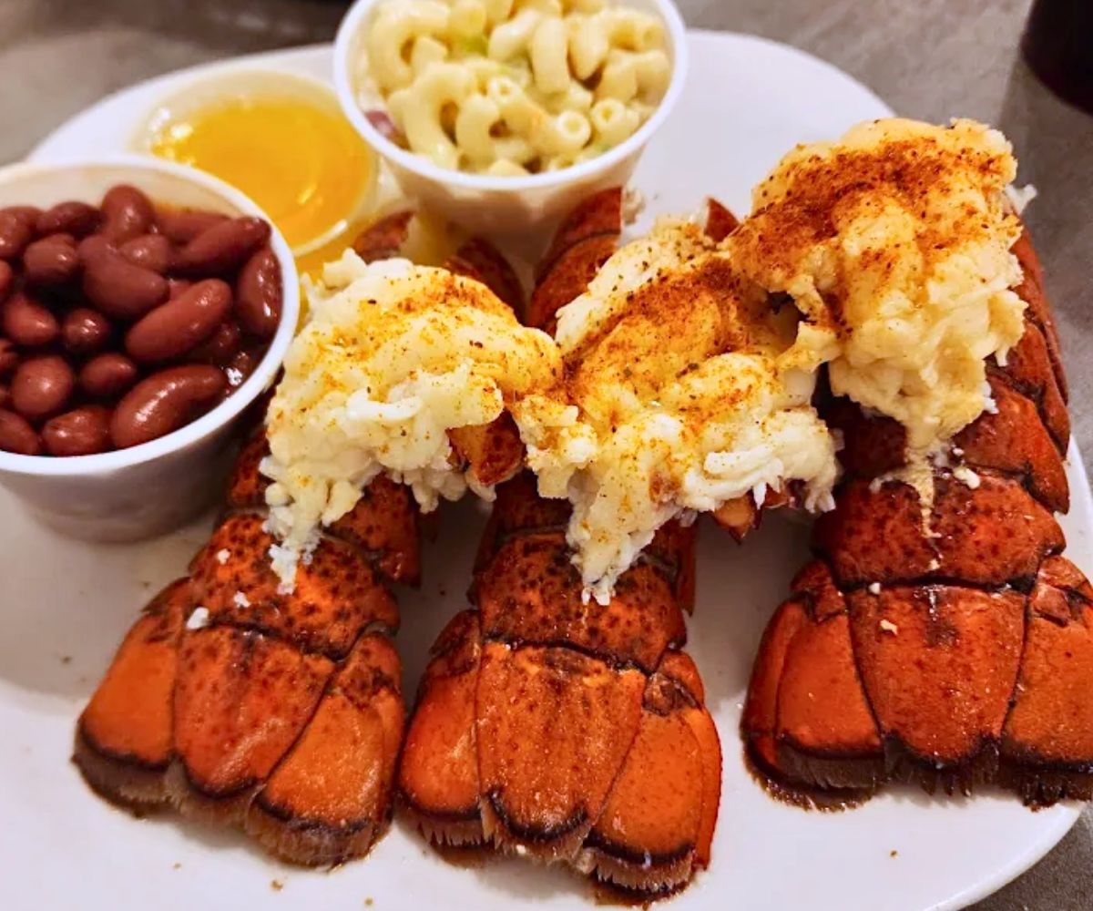 Lobster Tails at Jewel City Seafood in Huntington, West Virginia