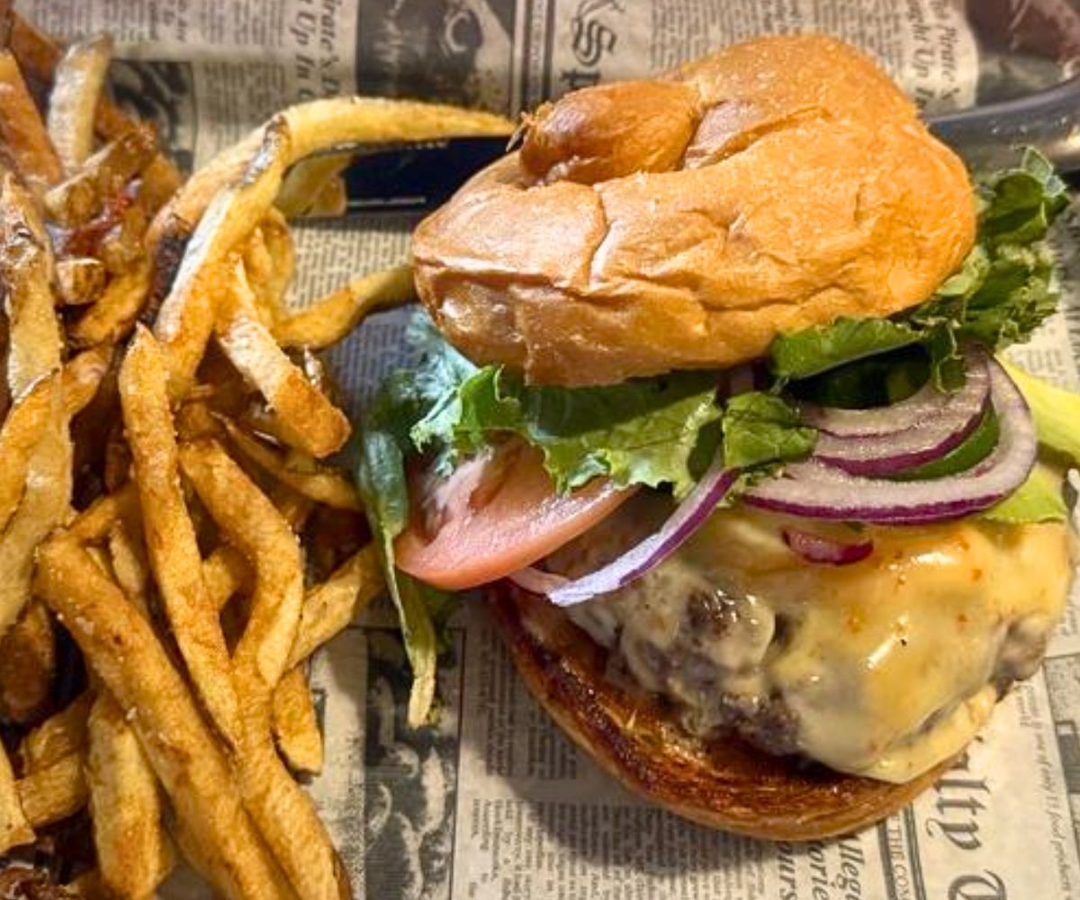 Hay Dios Mio Burger at The Fork n Cork in Wilmington, NC