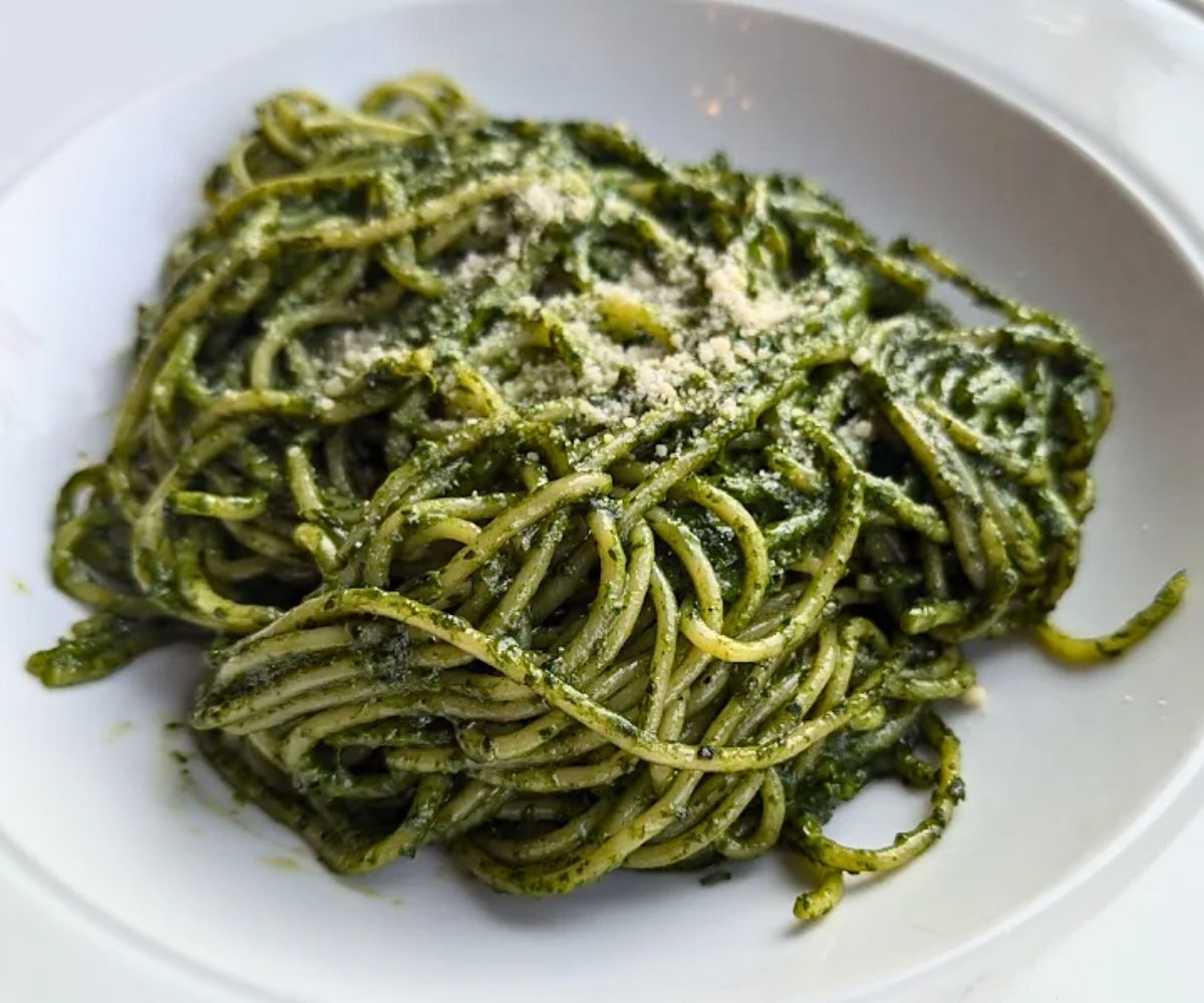 Crazy Green Spaghetti at Nonna's Kitchen in Spearfish, SD