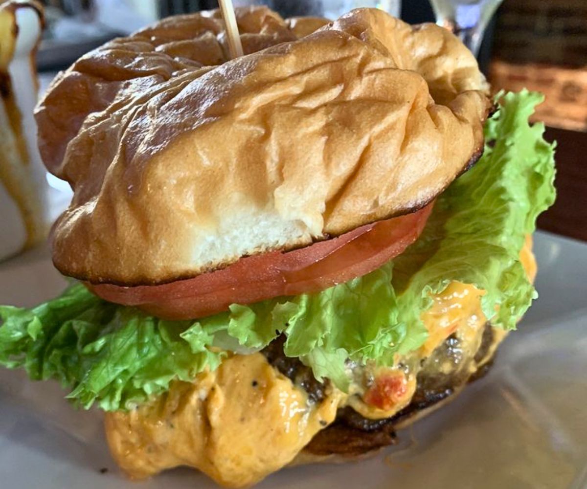 Pimiento Chz Burger at The Fork n Cork in Wilmington, NC