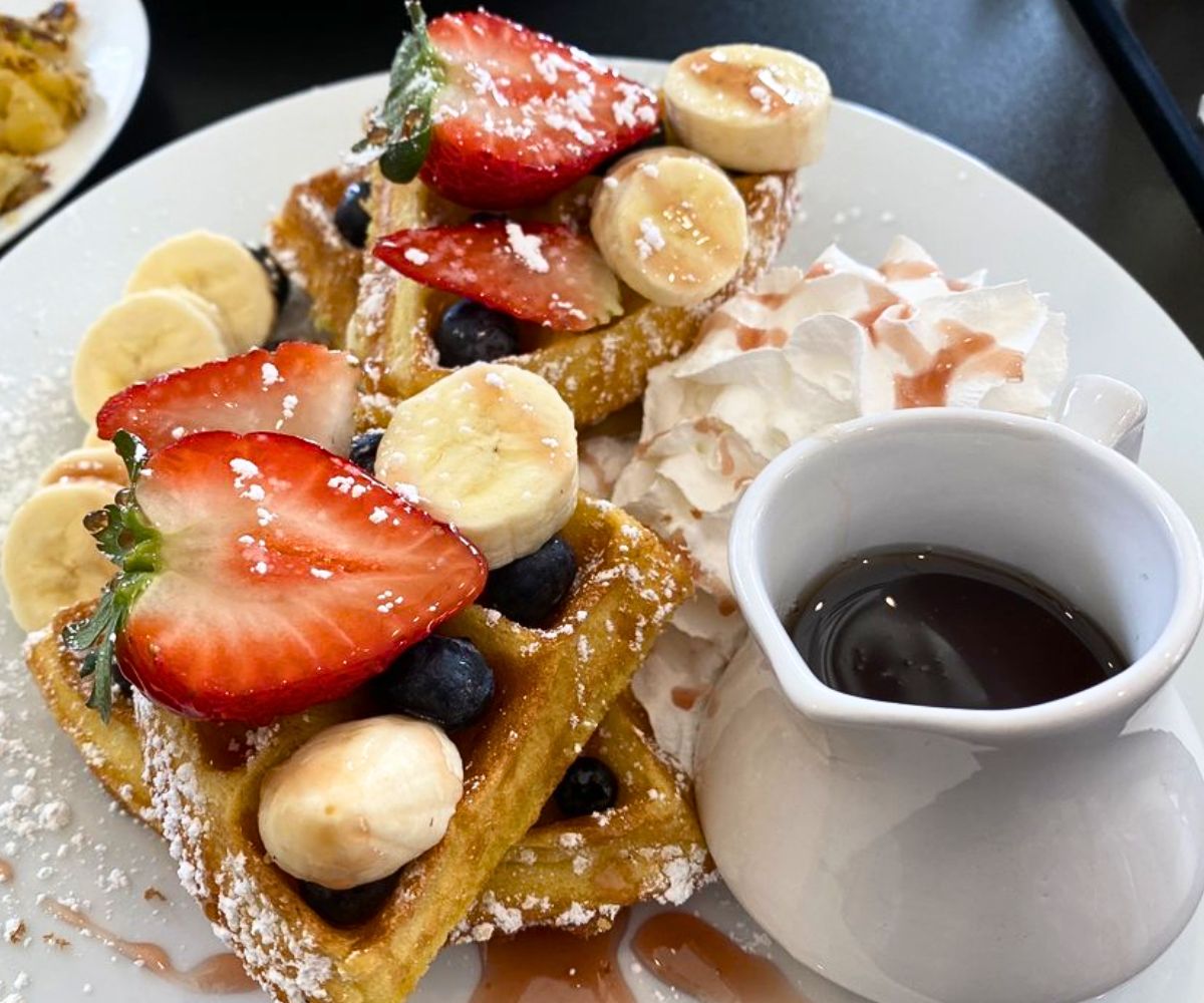 Belgian Waffles at The Peachtree Cafe in Lawrenceville, GA