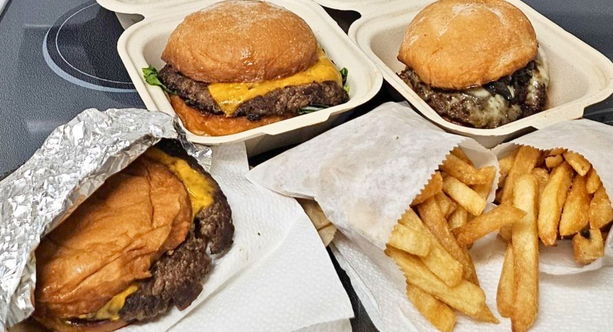 burgers at Shay's Smashburgers in Aiea, HI