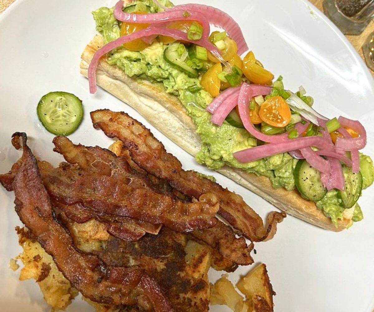 avocado toast at The Corner in Milford, CT