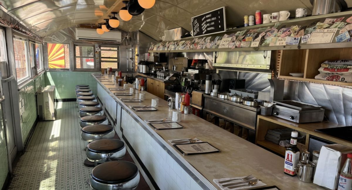 interior of Palace Diner in Biddeford, ME