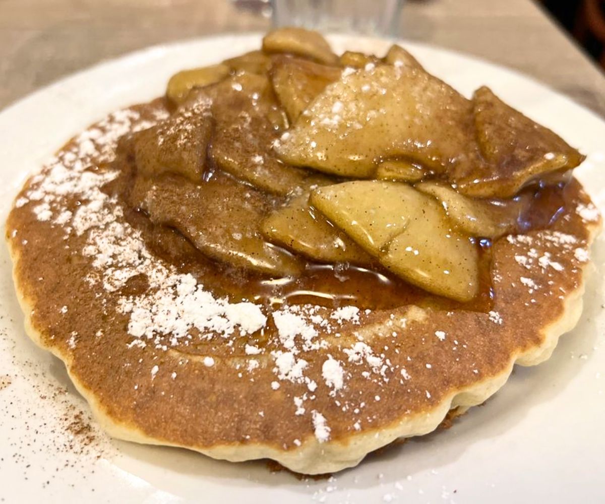 Cinnamon Apple Pancakes at Egg Headz Café in Tinley Park, Illinois