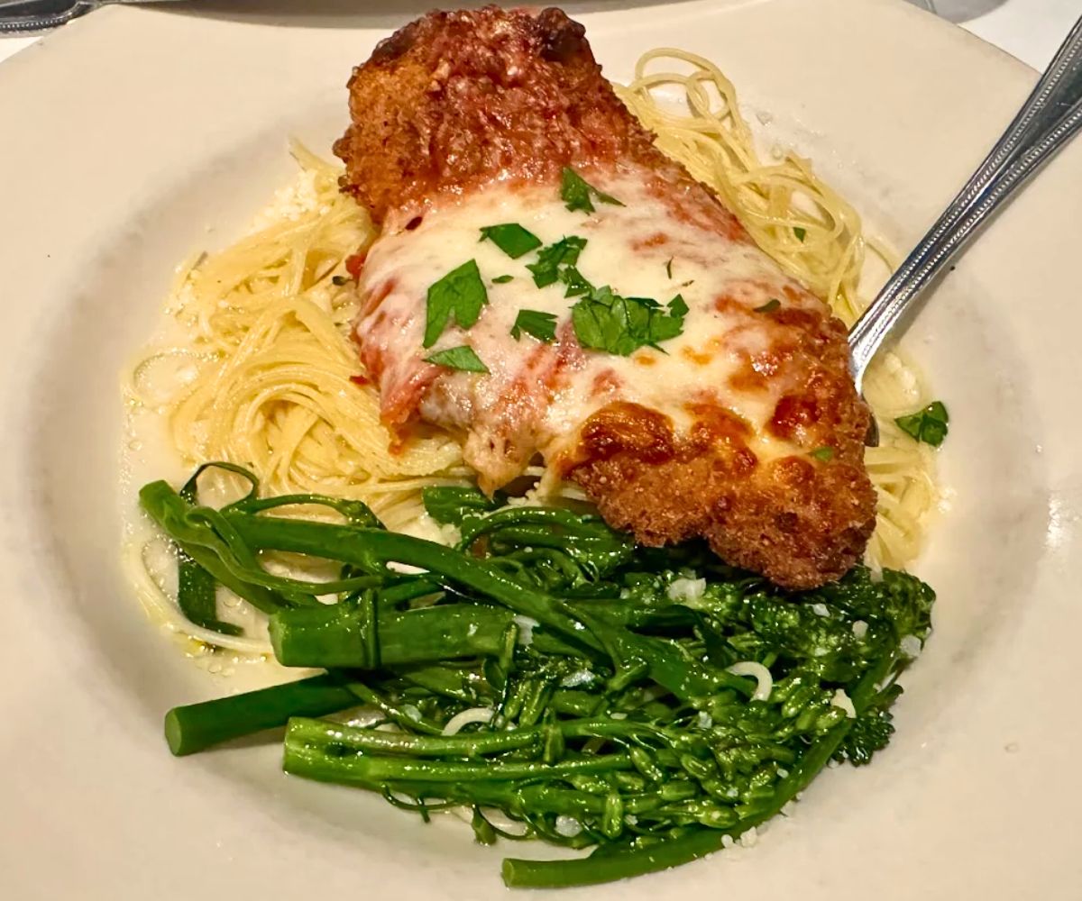 pasta at Café Roma in Cleveland, Tennessee