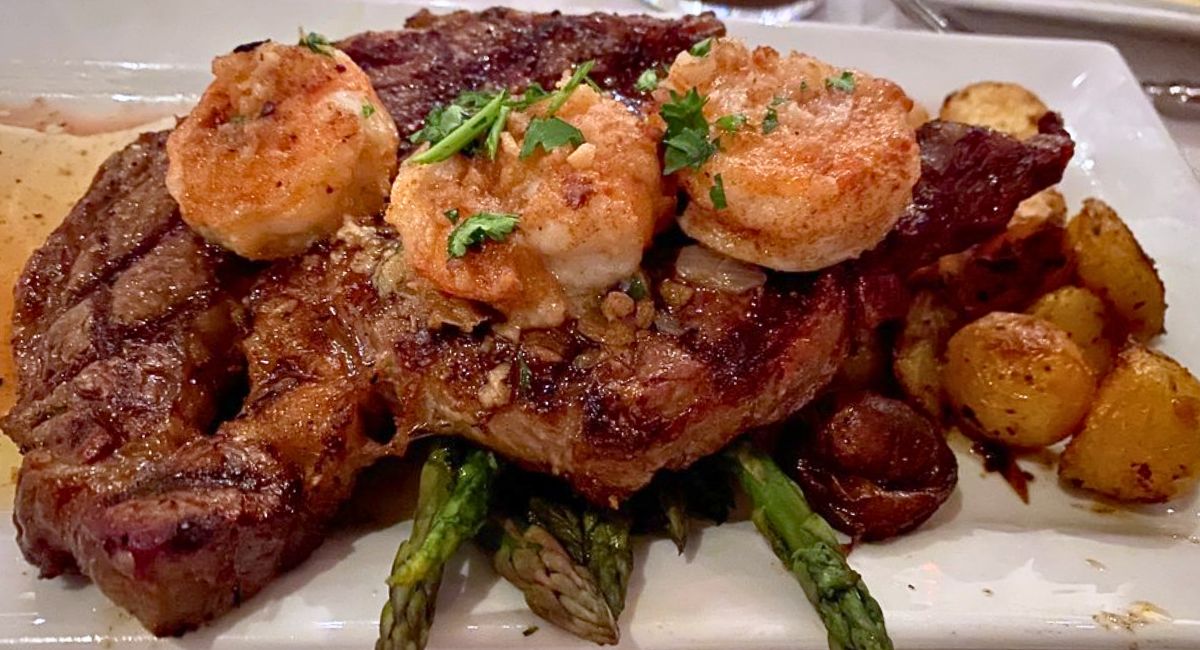Steak and Shrimp Entrée at Copper Door in Salem, New Hampshire