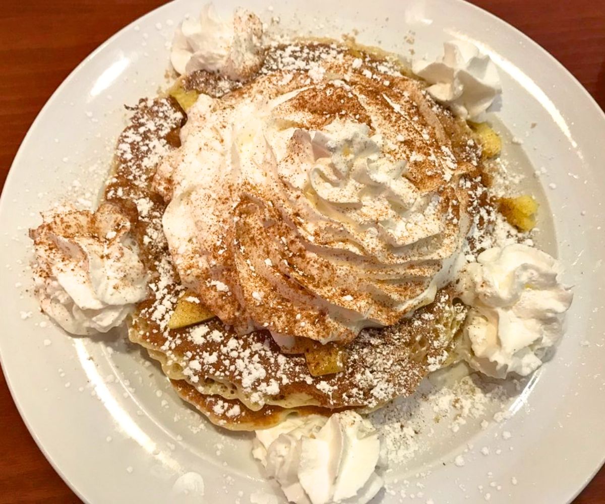 Pineapple Upside Down Pancakes at Egg Headz Café in Tinley Park, Illinois