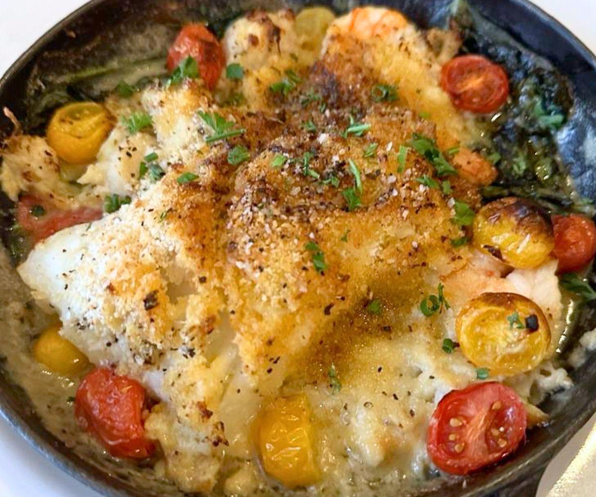Seafood Casserole at Copper Door in Salem, New Hampshire